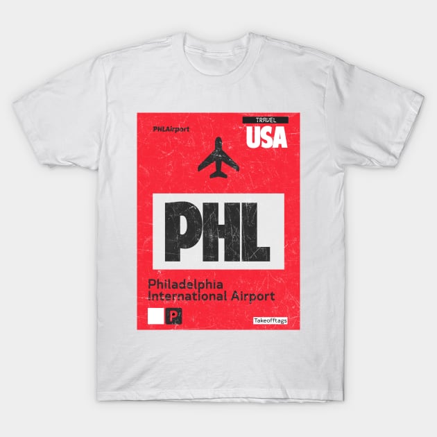 PHL Philadelphia red T-Shirt by Woohoo